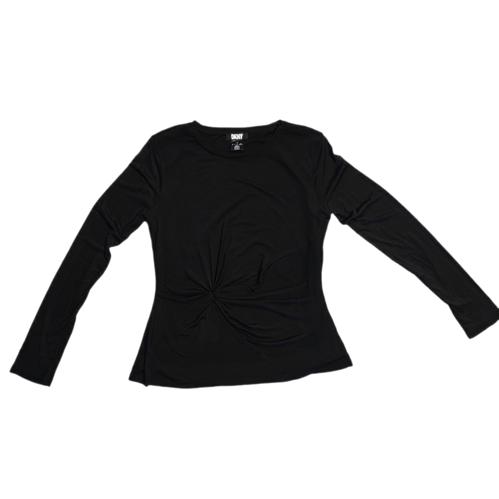 DKNY Black Long Sleeve Blouse